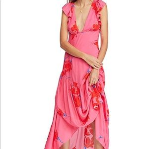 She’s a Waterfall Hot Pink Ruffled Dress